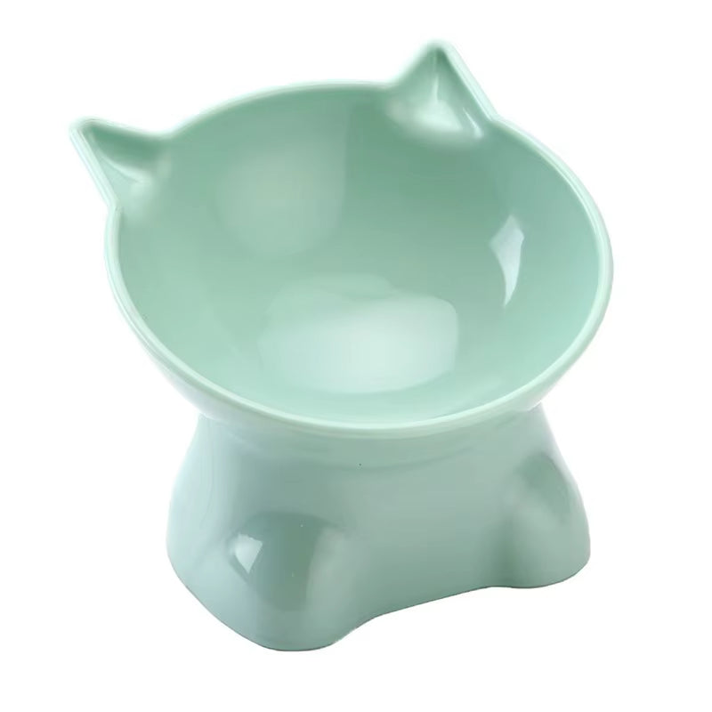 Elegant Tilted Cat Bowl with High Legs - Black Cat Food and Water Bowl, Suitable for Cats and Small Dogs