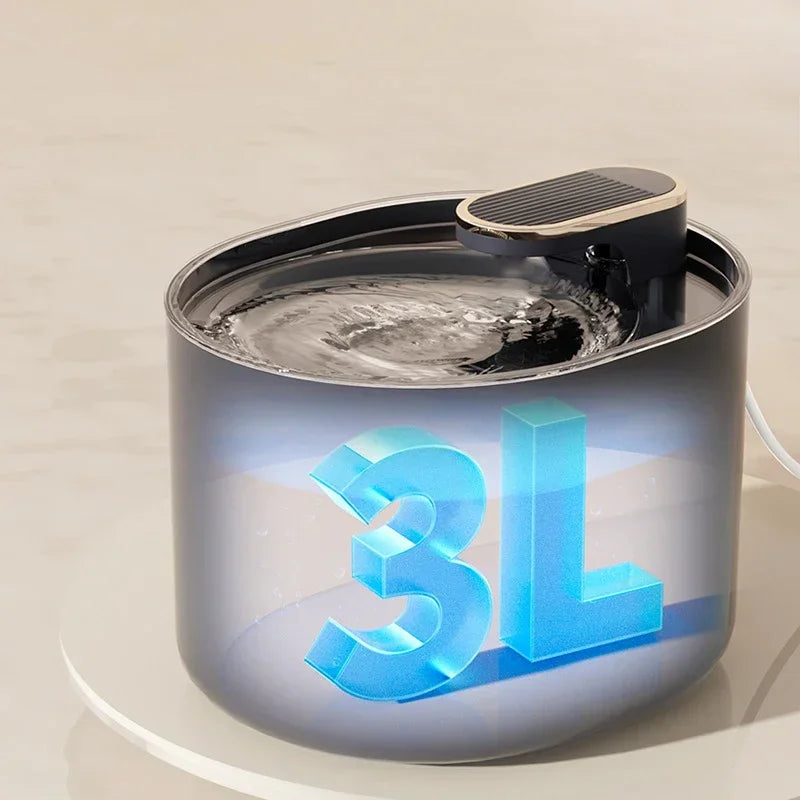 3L Automatic Pet Water Fountain with USB, Silent Drinking Dispenser and Filter for Cats and Dogs