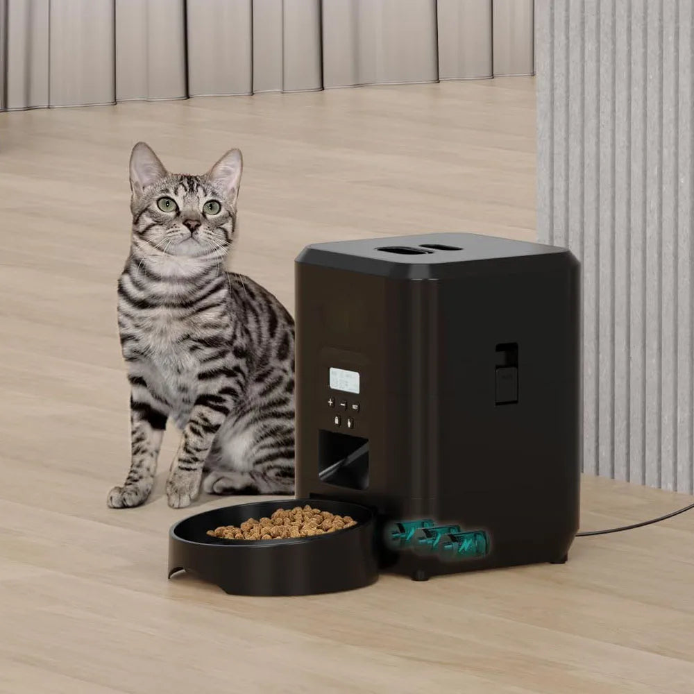 Automatic Smart Pet Feeder for Cats and Dogs with Timed Dispensing and Slow Feeding Function