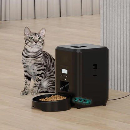 Automatic Smart Pet Feeder for Cats and Dogs with Timed Dispensing and Slow Feeding Function