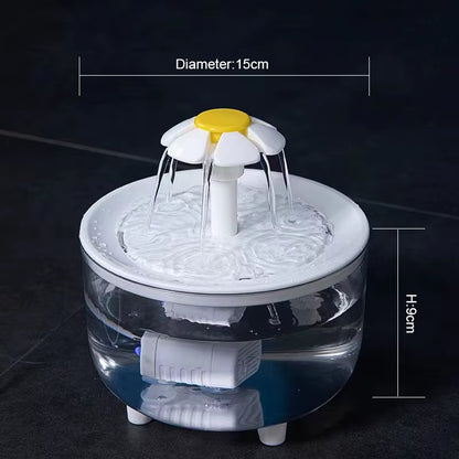 Automatic Pet Water Fountain with USB Electric Filter, 1200ml Silent Cat Drinking Bowl and Recirculating Water Dispenser