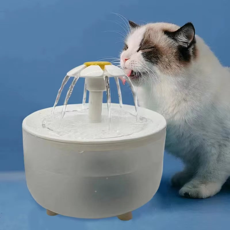 Automatic Pet Water Fountain with USB Electric Filter, 1200ml Silent Cat Drinking Bowl and Recirculating Water Dispenser