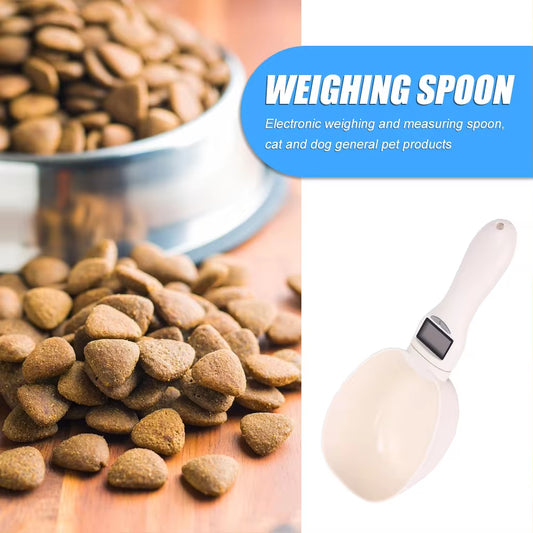 Digital Pet Food Scale with Electronic Measuring Spoon for Accurate Weight and Volume Measurement for Dogs and Cats