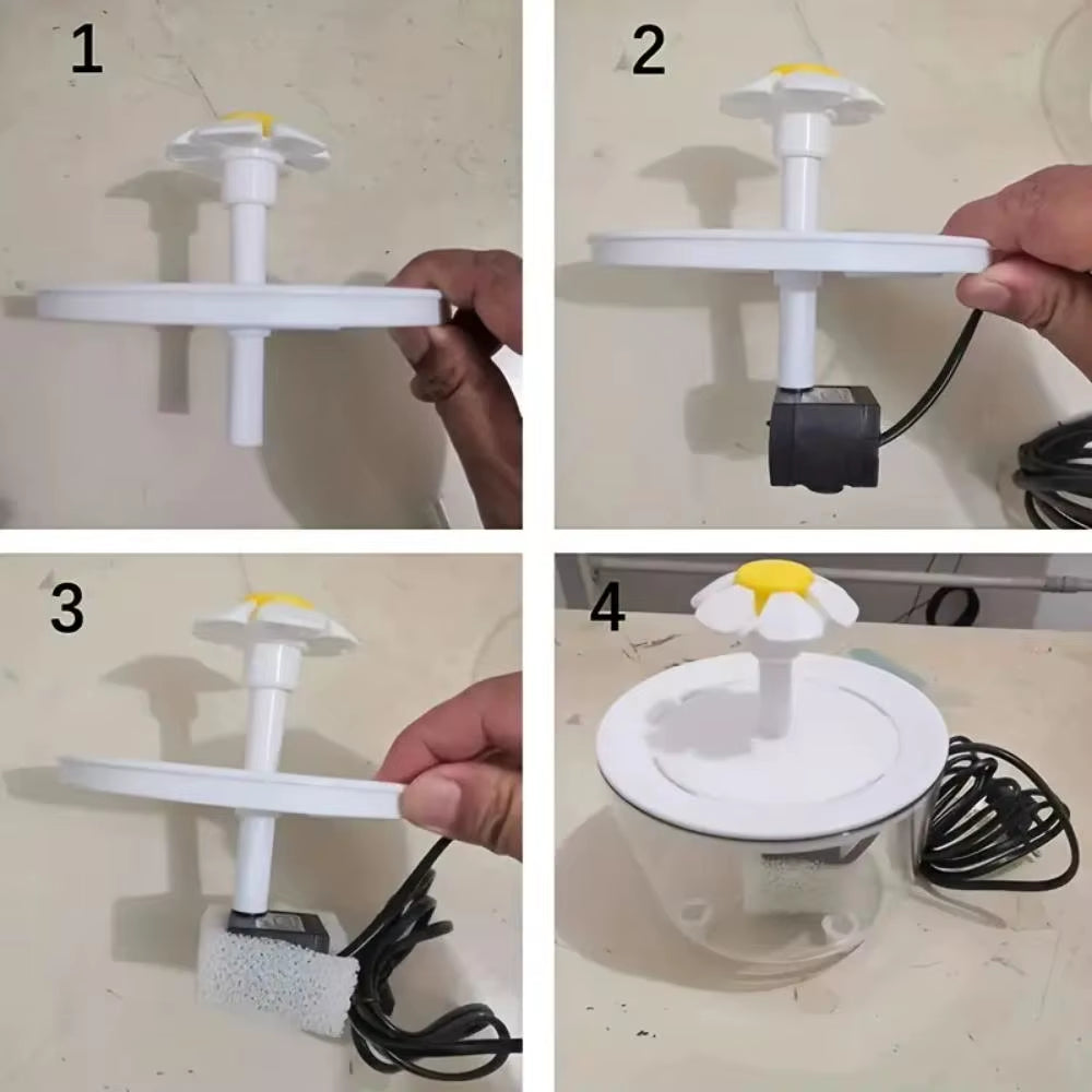 Automatic Pet Water Fountain with USB Electric Filter, 1200ml Silent Cat Drinking Bowl and Recirculating Water Dispenser