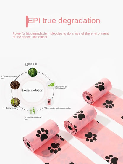 EPI Intensification Biodegradable Dog Waste Bags with Dispenser - Eco-Friendly Pet Cleaning Supplies