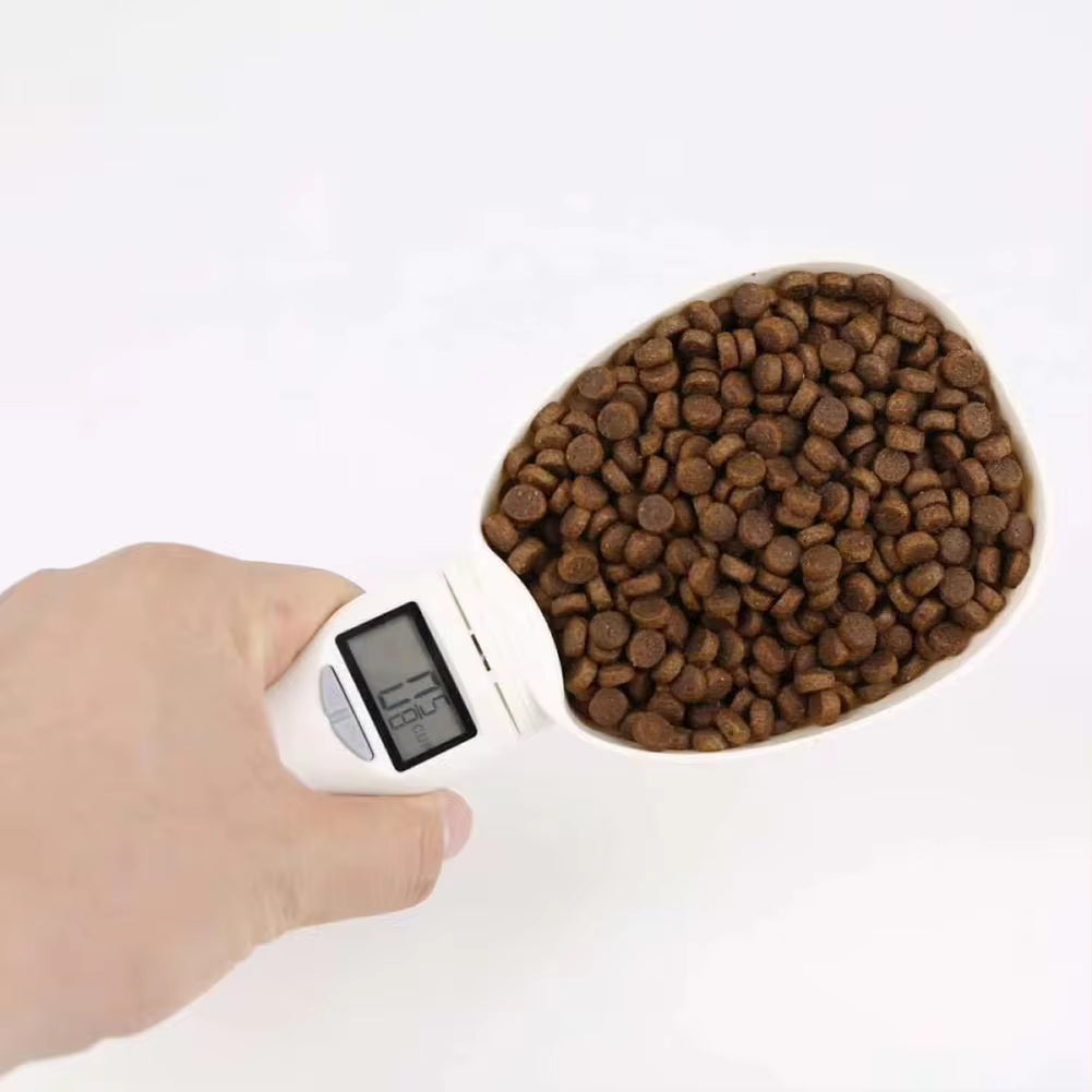 Digital Pet Food Scale with Electronic Measuring Spoon for Accurate Weight and Volume Measurement for Dogs and Cats