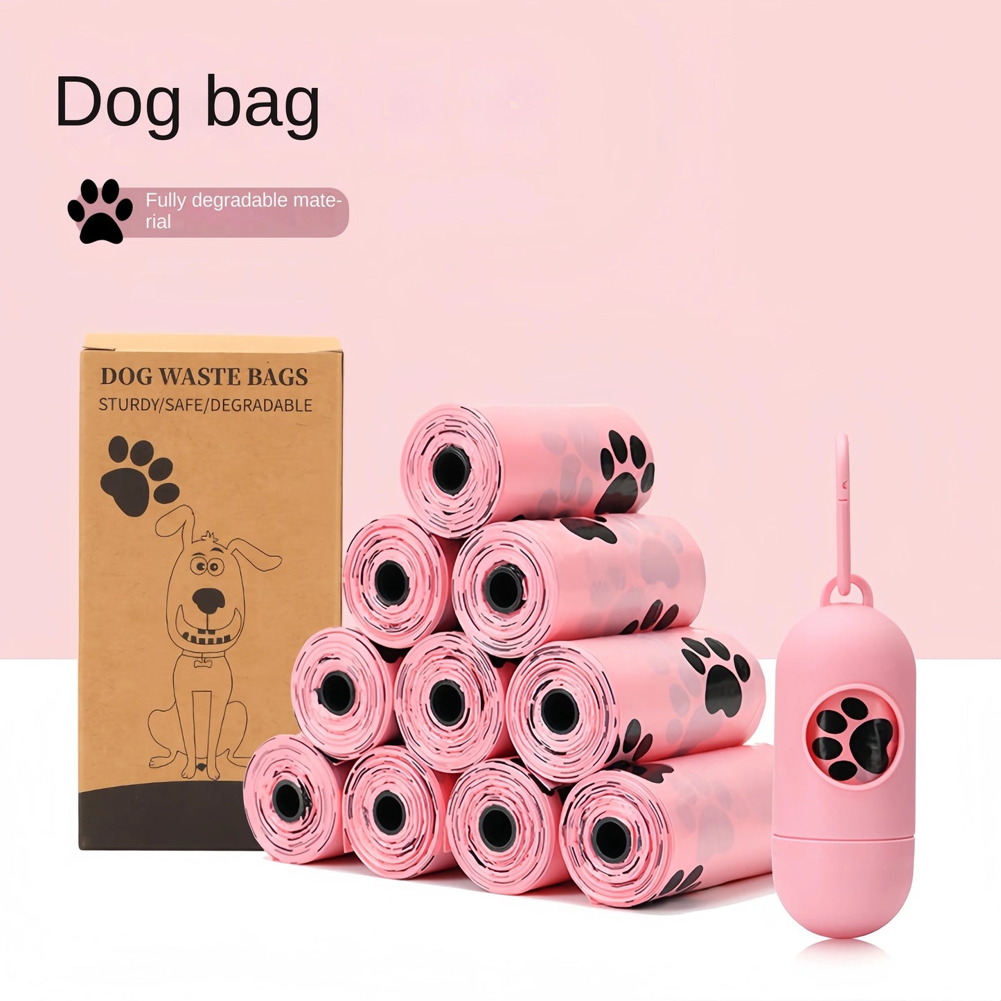 EPI Intensification Biodegradable Dog Waste Bags with Dispenser - Eco-Friendly Pet Cleaning Supplies