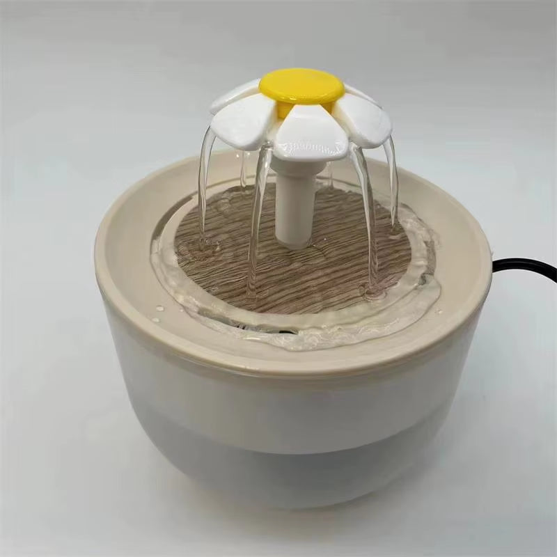 Automatic Pet Water Fountain with USB Electric Filter, 1200ml Silent Cat Drinking Bowl and Recirculating Water Dispenser