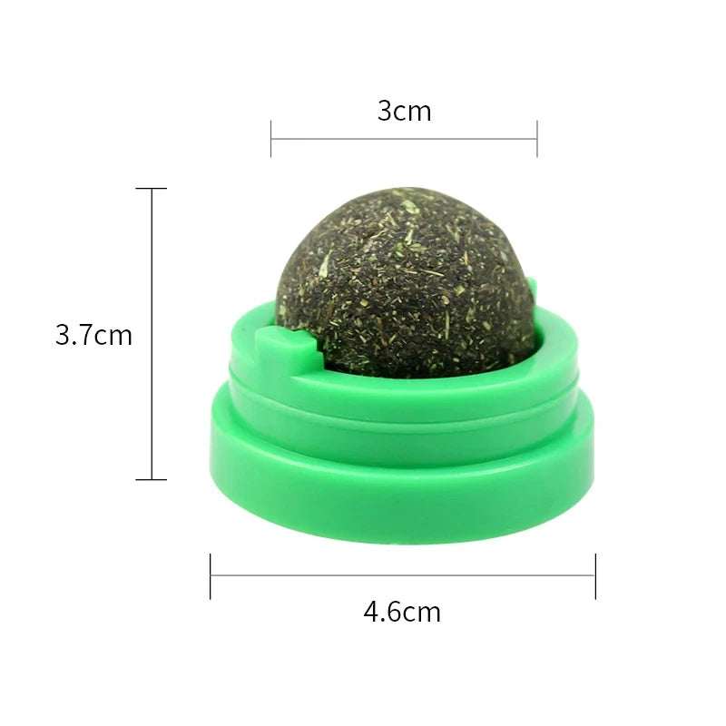 Natural Catnip Wall-Mounted Ball Toy and Scratcher for Healthy Digestion and Cat Grass Treats