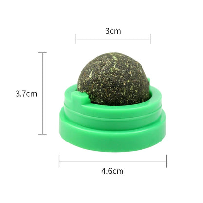 Natural Catnip Wall-Mounted Ball Toy and Scratcher for Healthy Digestion and Cat Grass Treats