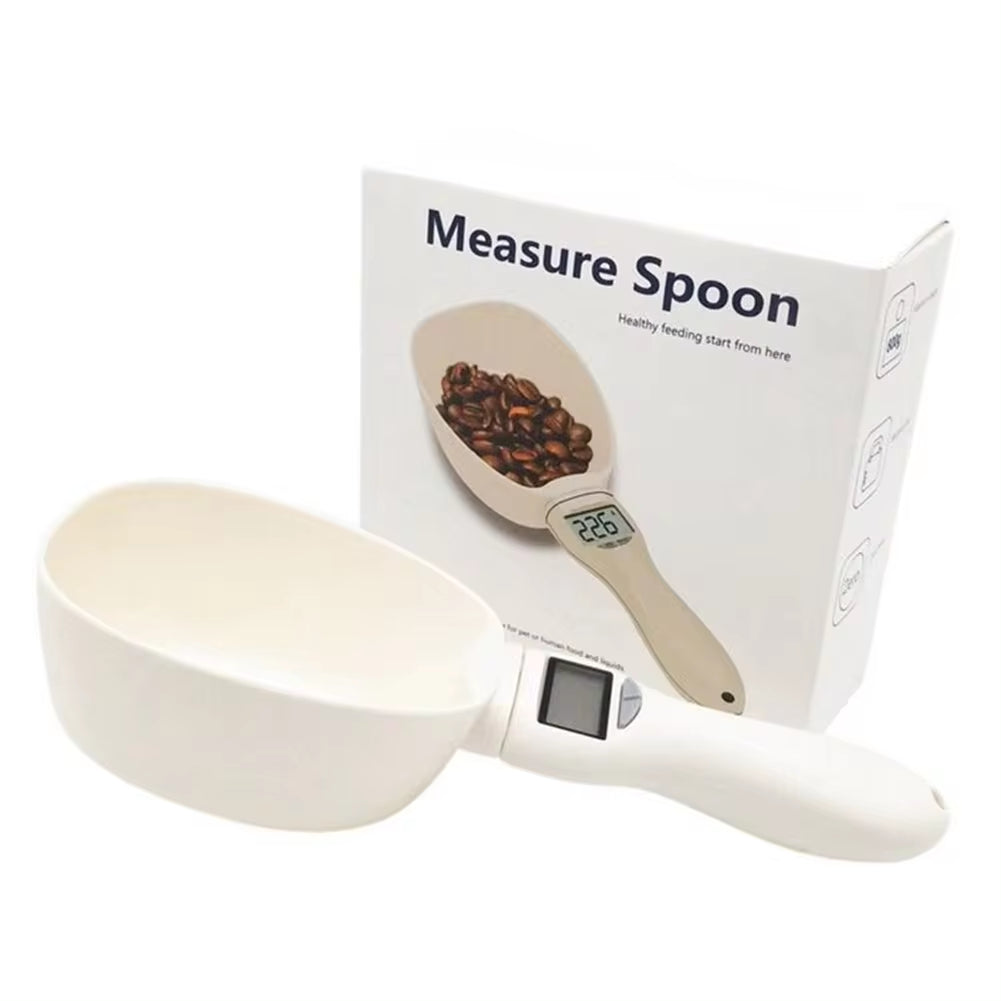 Digital Pet Food Scale with Electronic Measuring Spoon for Accurate Weight and Volume Measurement for Dogs and Cats