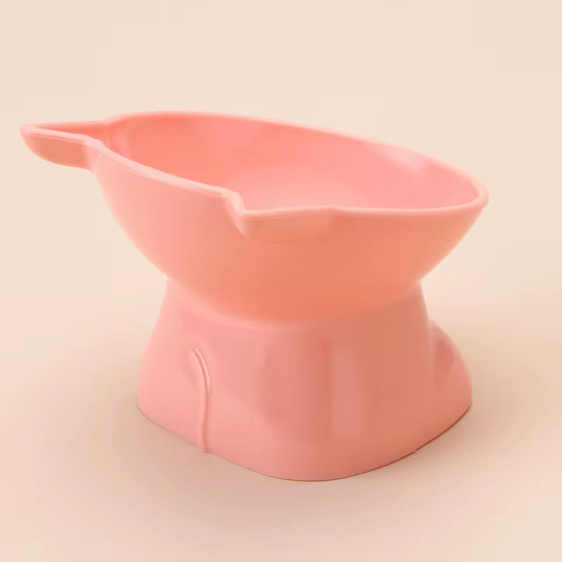 Elegant Tilted Cat Bowl with High Legs - Black Cat Food and Water Bowl, Suitable for Cats and Small Dogs